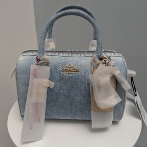 Coach Loved Denim Rowan | New With Charms | Fully Wrapped
